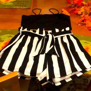 Black and white two piece coordinate